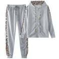 thumbnail image 1 of amropi Women's 2 Piece Tracksuit Sweatsuits Sets Hoodie Sweatshirt and Jogging Sweatpants Suit Grey, 4XL, 1 of 6