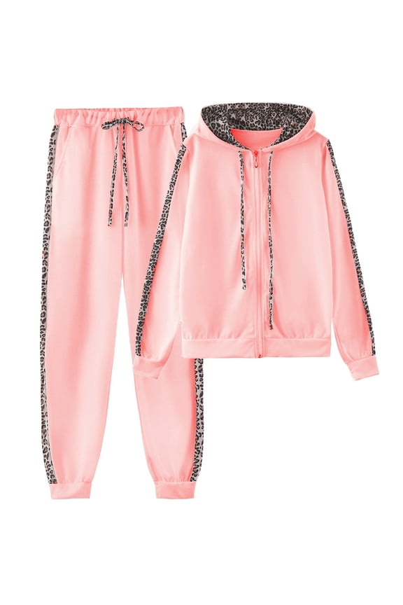 Women's Leopard Print Tracksuit Sweatpants, (Women's XXXL)