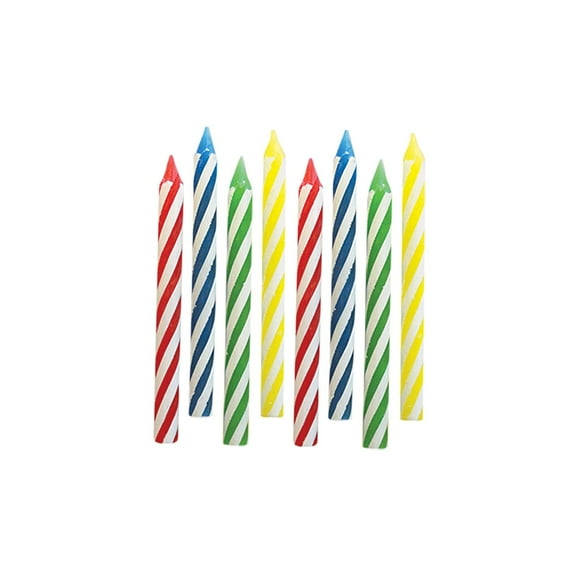 amscan 170002 Spiral Birthday Candles | Pack of 24 | Birthday Candles | Party Supply Multicolor, 2.5"