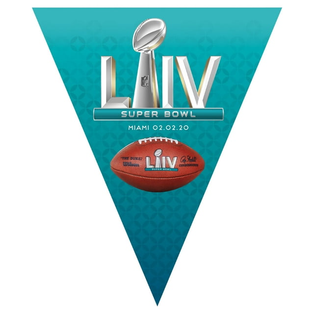 amscan 2020 Super Bowl LIV 54 NFL Football Party Decoration 12ft Pennant Banner