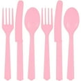thumbnail image 1 of Amscan Assorted Plastic Cutlery, 24 pieces, New Pink, 1 of 1