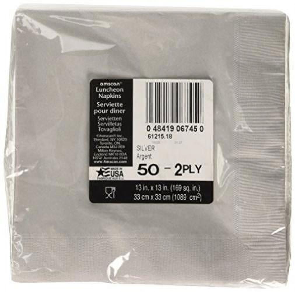 Party Napkins in Party Tableware | Silver - Walmart.com