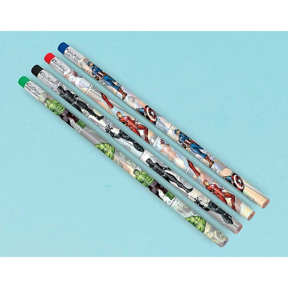 amscan Assorted Avengers Character Pencils- 8 pcs.