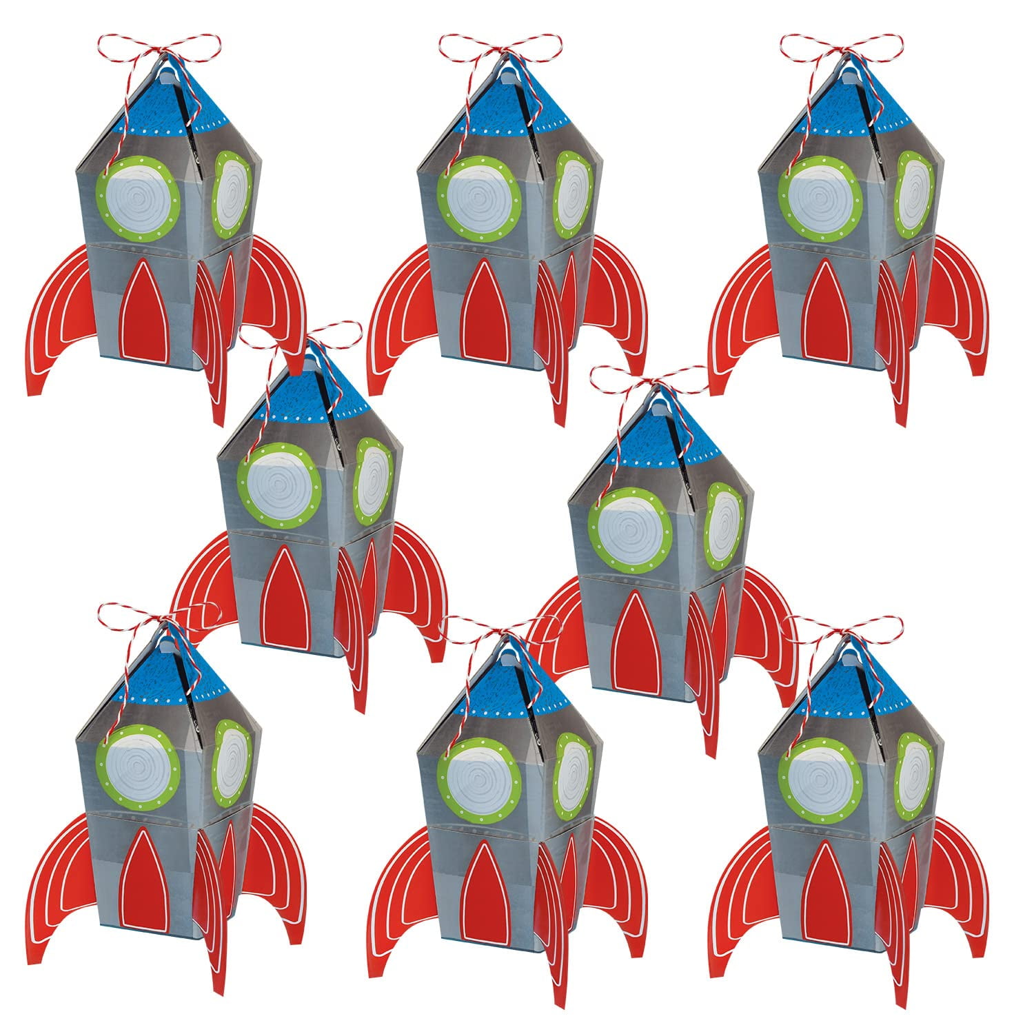 amscan Blast Off Rocket Favor Box- 8 pcs. - Walmart.com