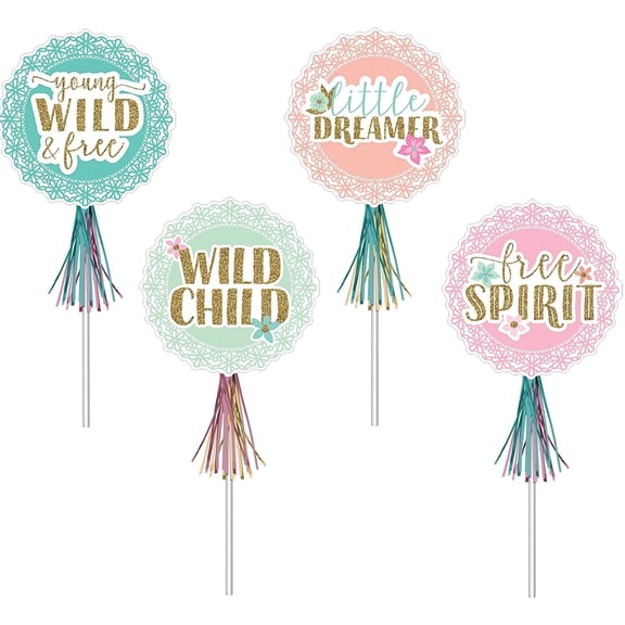 amscan Boho Birthday Girl Wands