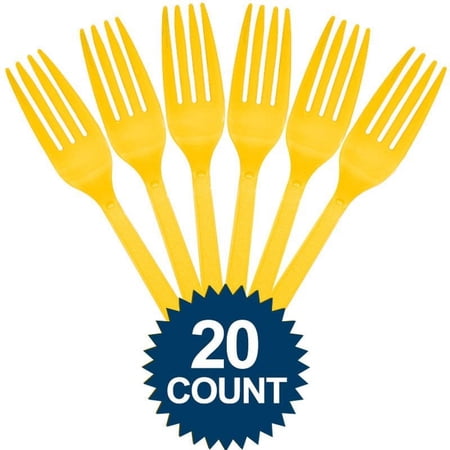 Yellow Sunshine Heavy Weight Premium Fork 20 ct