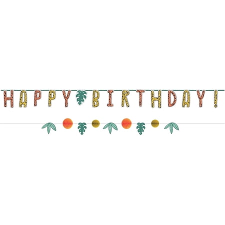amscan Get Wild Birthday Banner Kit - 5.75' x 6.56" | Assorted Design | 1 Set of 2 Pcs