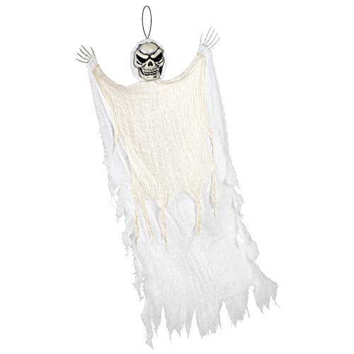 amscan Hanging Fabric Reaper 48 inches White | Halloween Decoration