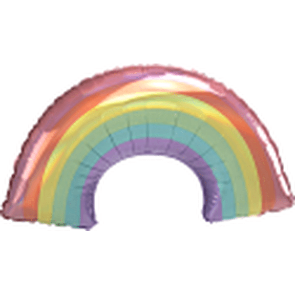 LRG SHP HOLO IRDSCNT PASTEL RAINBOW