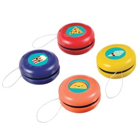 amscan Opaque Food Yo Yo Value Pack Plastic Favor - 1.5" x 1.5" | Assorted Design | Pack of 48