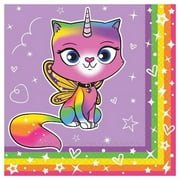 amscan Rainbow Butterfly Unicorn Kitty Beverage Napkins (16)