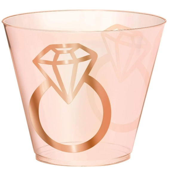 amscan Tableware, 9 oz, Rose Gold, 30 Pieces