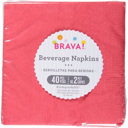 amscan Vibrant Apple Red 2-Ply Beverage Napkins, 50 Ct. | Party Tableware