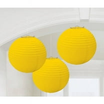 Yellow Paper Lantern Decorations (3 Count)