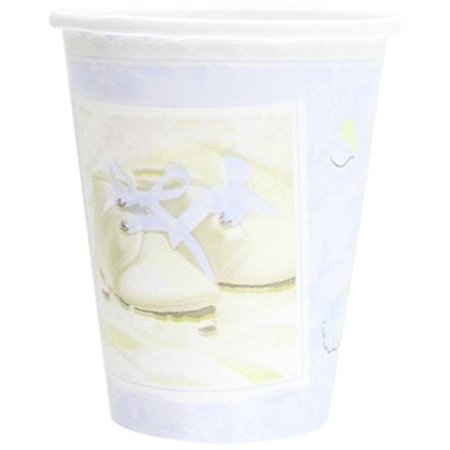 amscan tiny blessing blue paper cups (8ct)