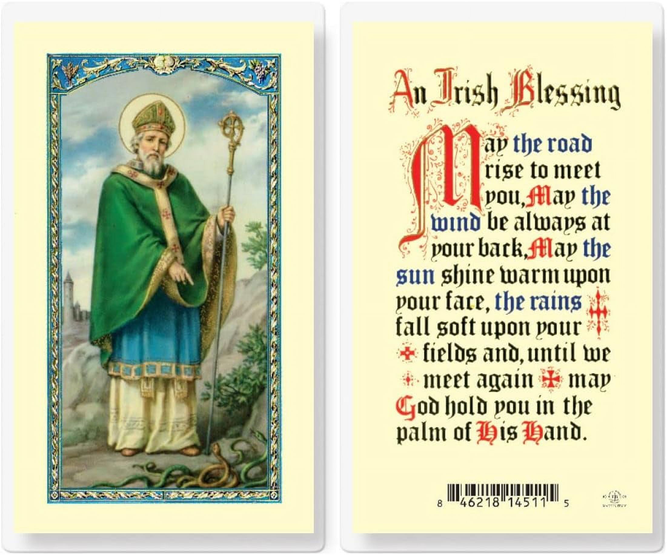 an Irish Blessing Laminated Holy Cards, 25Count Value Pack