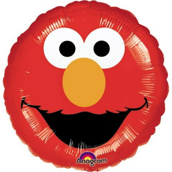 anagram international elmo smiles foil balloon pack, multicolor