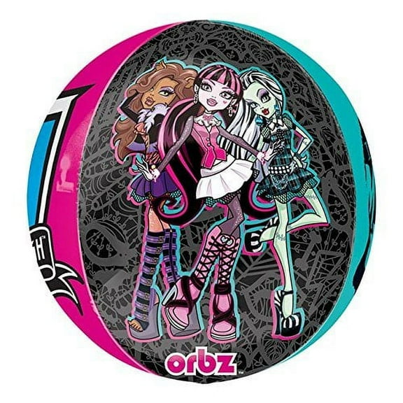 anagram international monster high orbz balloon pack, 16", multicolor