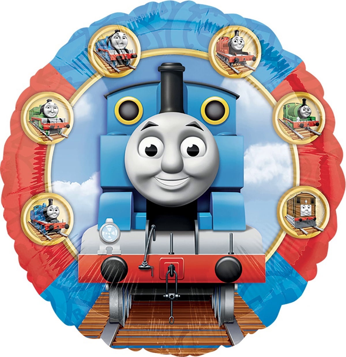 anagram international thomas and friends foil balloon pack, 18", multicolor