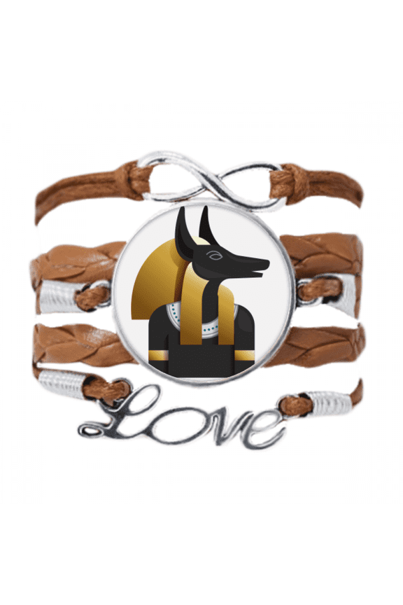 ancient egypt anubis art pattern bracelet love chain ornament wristband