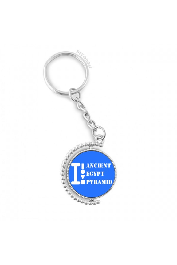 ancient egypt pyrad art deco fashion rotatable keyholder disc accessories chain clip