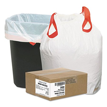 'and  1DK200 Heavy-Duty Trash Bags, gal.9mil, 24.5 x 27 3/8, White, 200/Box