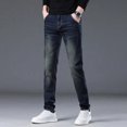 and Autumn New Youth Men‘s Style Jeans Trendy Brand Embroidered Slim