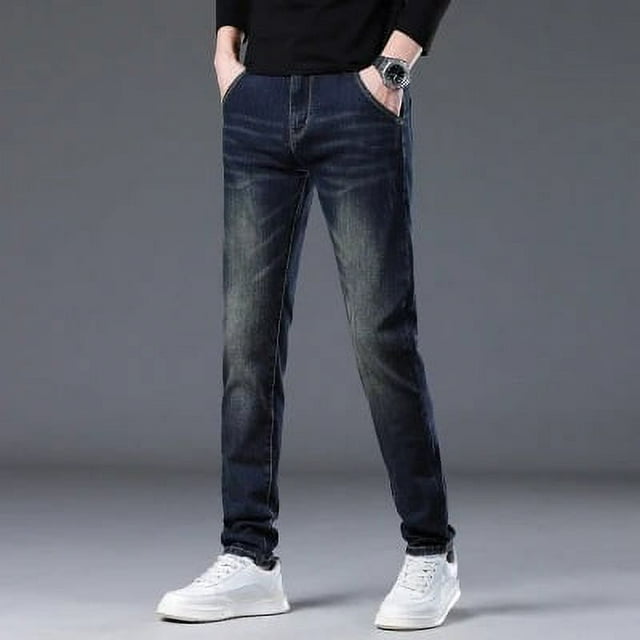 and Autumn New Youth Men‘s Style Jeans Trendy Brand Embroidered Slim