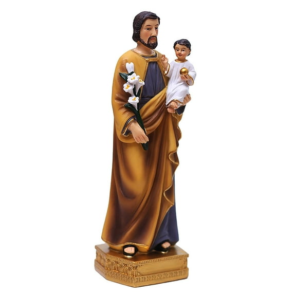 and Child Jesus Statues 8 Inch Saint Joseph Resin Figurines Catholic