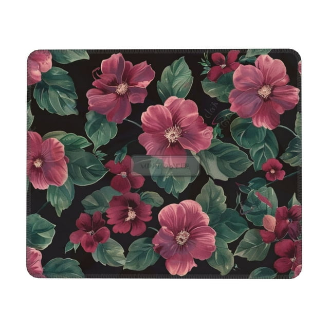 and Floral Textile or Wallpaper mouse pad, computer mouse pad, with ...