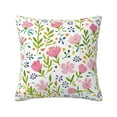 and Floral with Blue and Yellow Accents Decorative pillowcase square