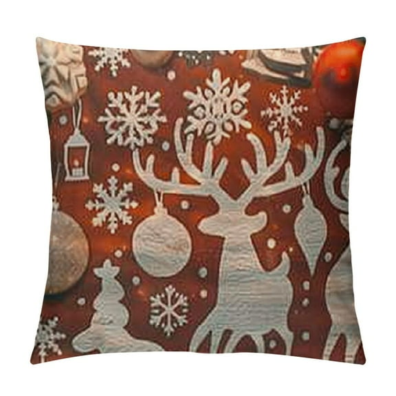 and Gingerbread Man Snowflakes Home Decorative Pillow Covers