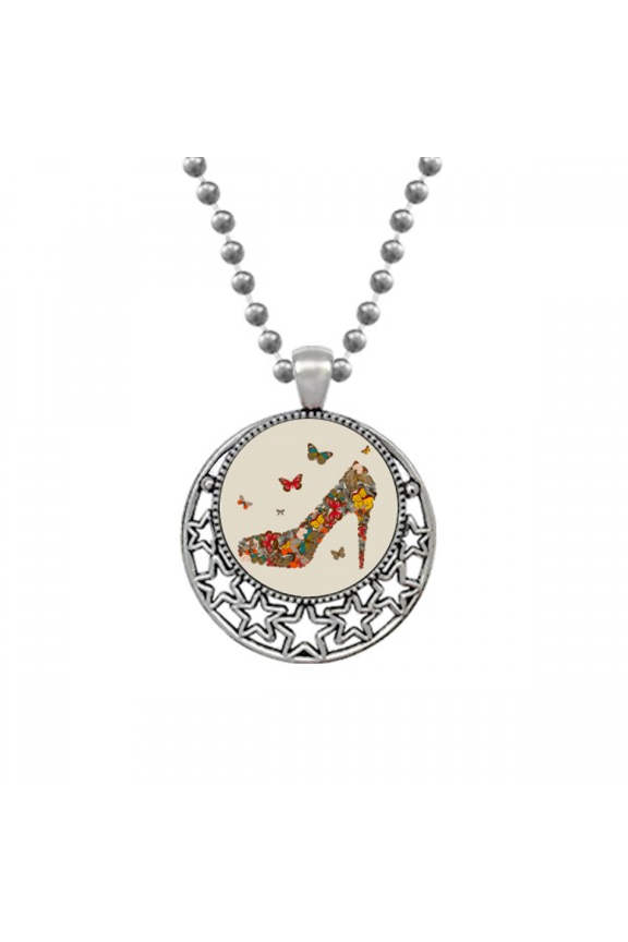 and High Heel Shoes Necklaces Pendant Retro Moon Stars Jewelry