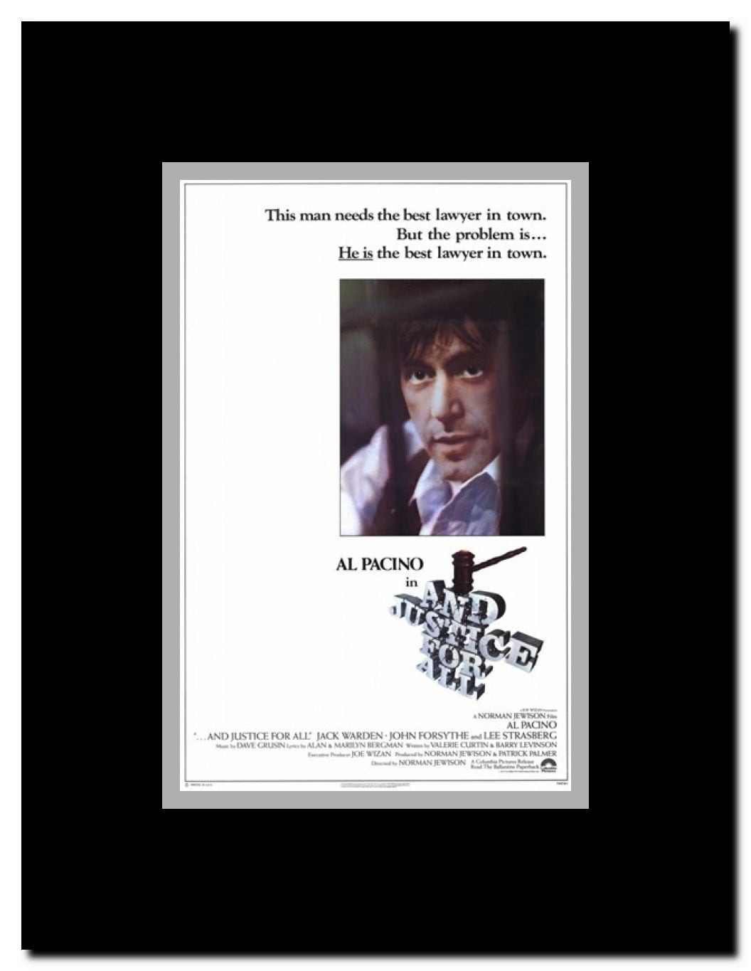 and Justice for All Framed Movie Poster