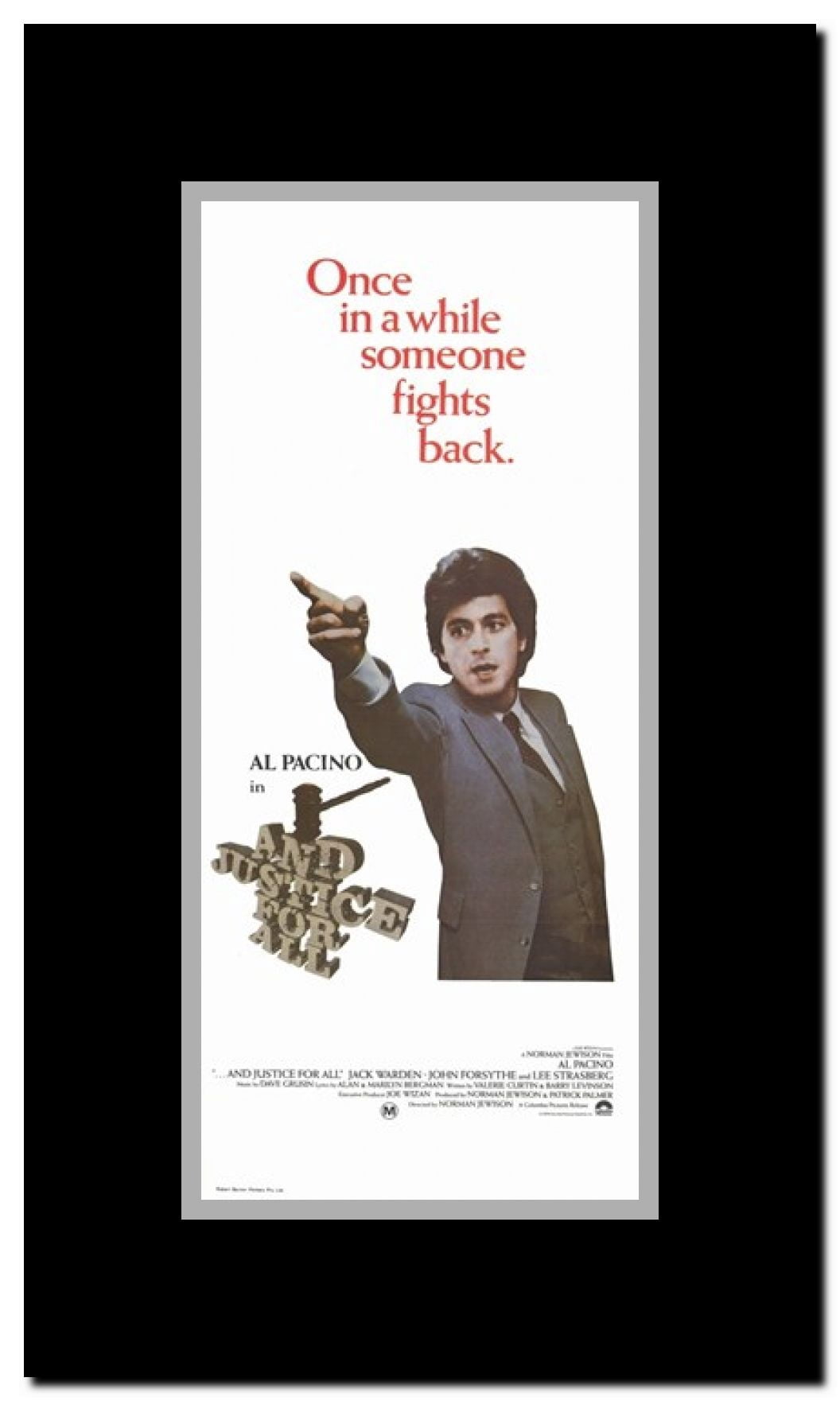 and Justice for All Framed Movie Poster