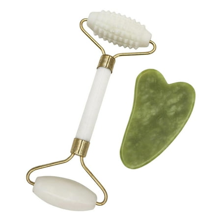 and Massage Tool - : - Massager, Facial Roller , Eye Neck - Green
