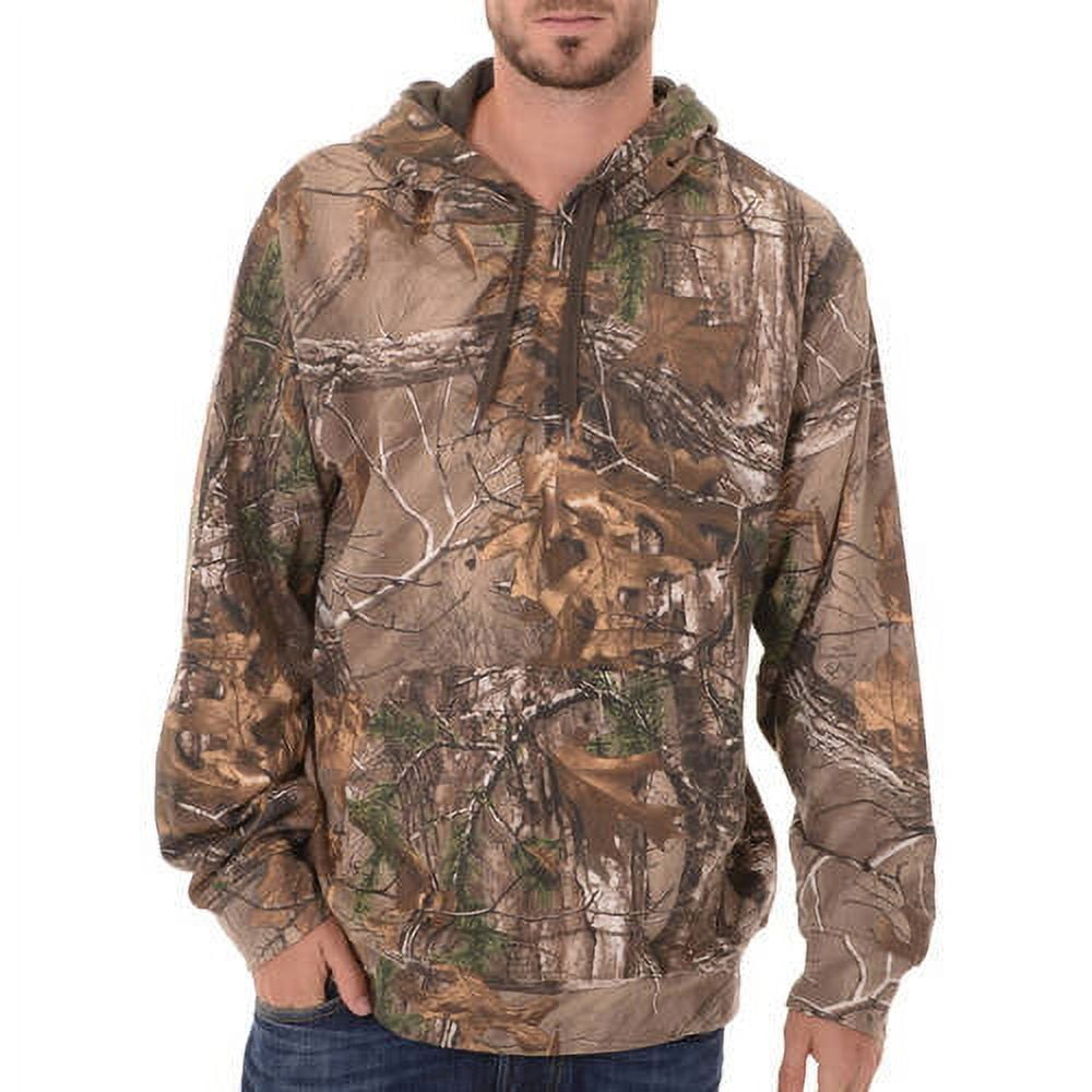 Realtree Mens Camo Performance Pullover Fleece Hoodie Walmart