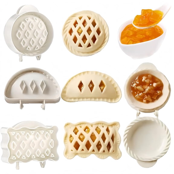 3Pcs Mini Pie Molds Set, Hand Pie Molds with Dumpling Maker, DIY Baking Tools forHand Pies, Holiday Baking Essentials for Picnics