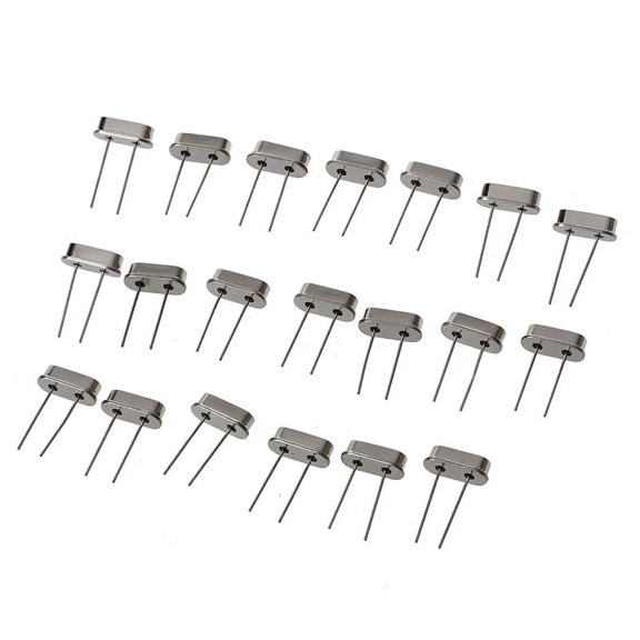 and Projects for Makers, 20-Pack 16 MHz -49S Low-Profile Metal Crystal Oscillators