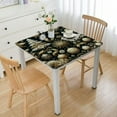 thumbnail image 1 of and Round Tablecloth Gold and Black Table Cloth Polyester Tablecloth Table Cover for Kitchen Outdoor Party Picnic, 1 of 7