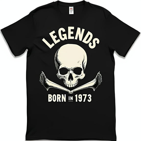and T-Shirt Legends Born in 1973 Graphic Tee