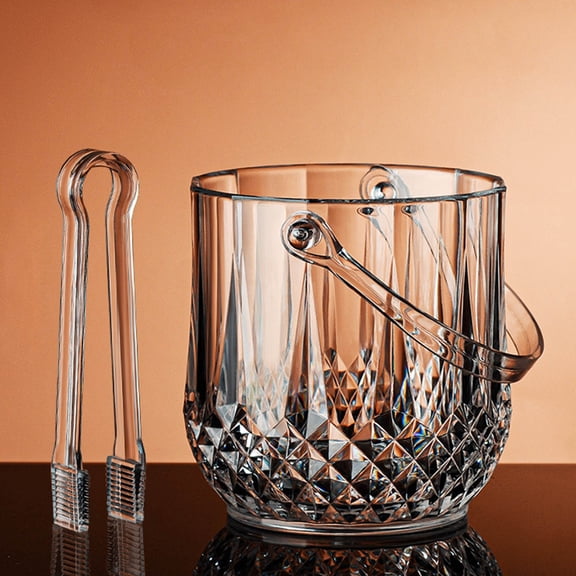 and Thickened Fall Acrylic Ice Bucket for Commercial Champagne Bar and Home Use – Transparent Trumpet Design