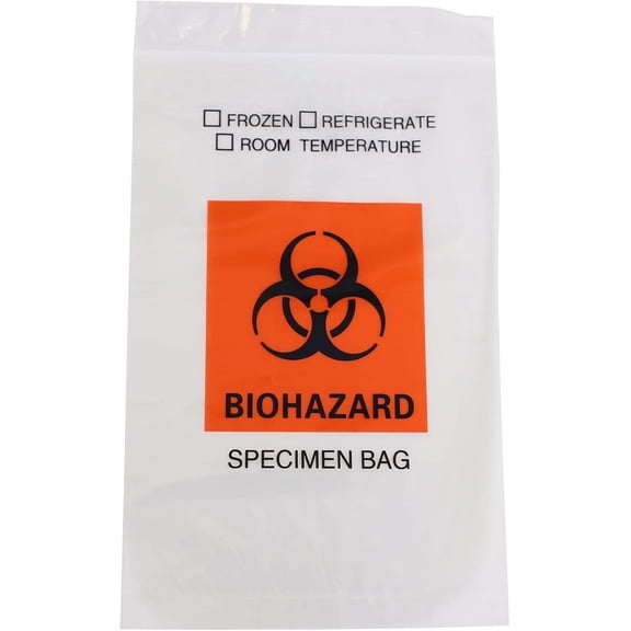 and Things SNT Biotech Biohazard Specimen Collection Bag Laboratory Sample 6x9 inches Sealable with Outside Document Pocket