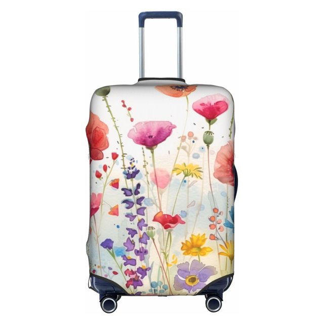 and Wildflower Watercolor Trolley s Allinclusive Model Scratchresistant Luggage for Reusable