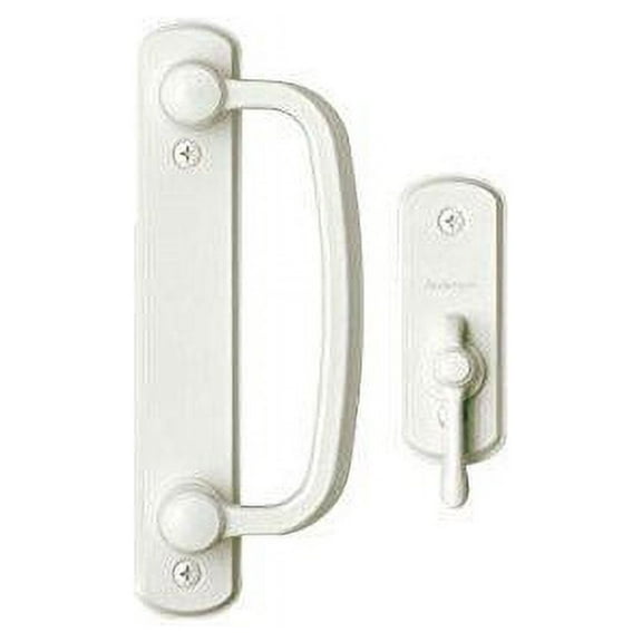 andersen albany 2-panel gliding patio door hardware set in white