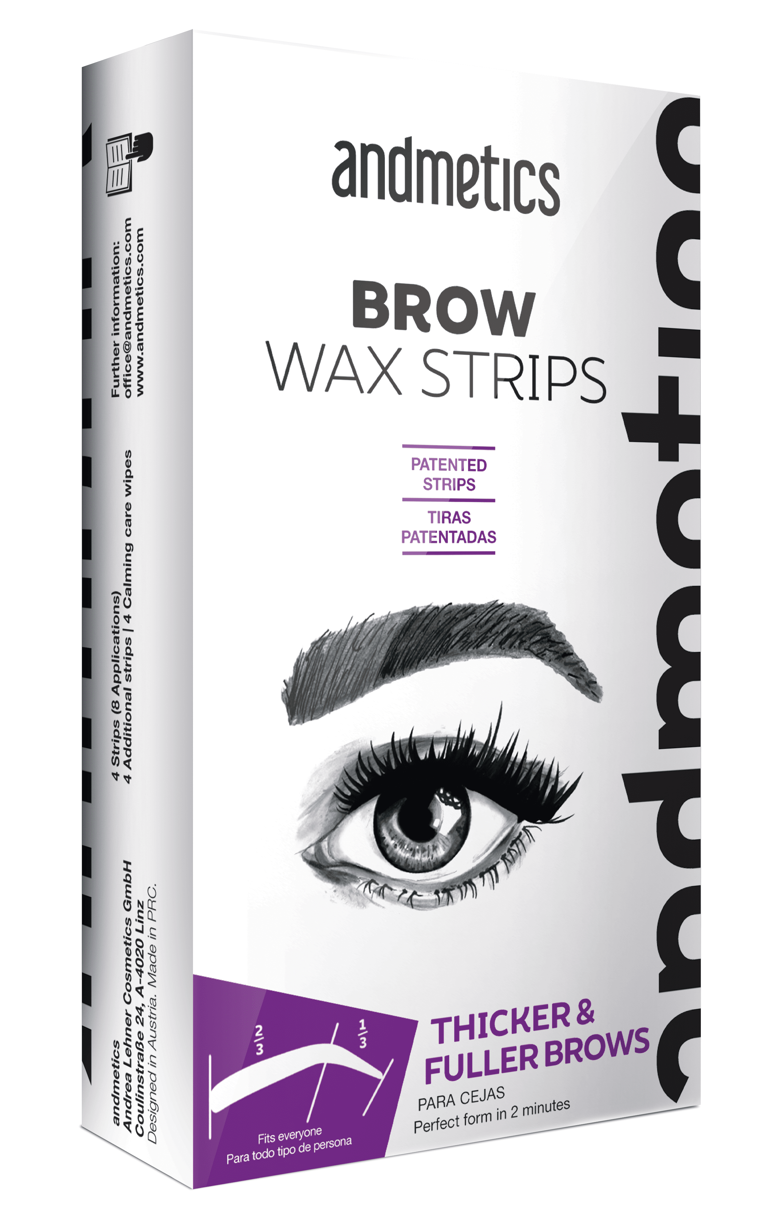 andmetics Thicker & Fuller Brow Wax Strips