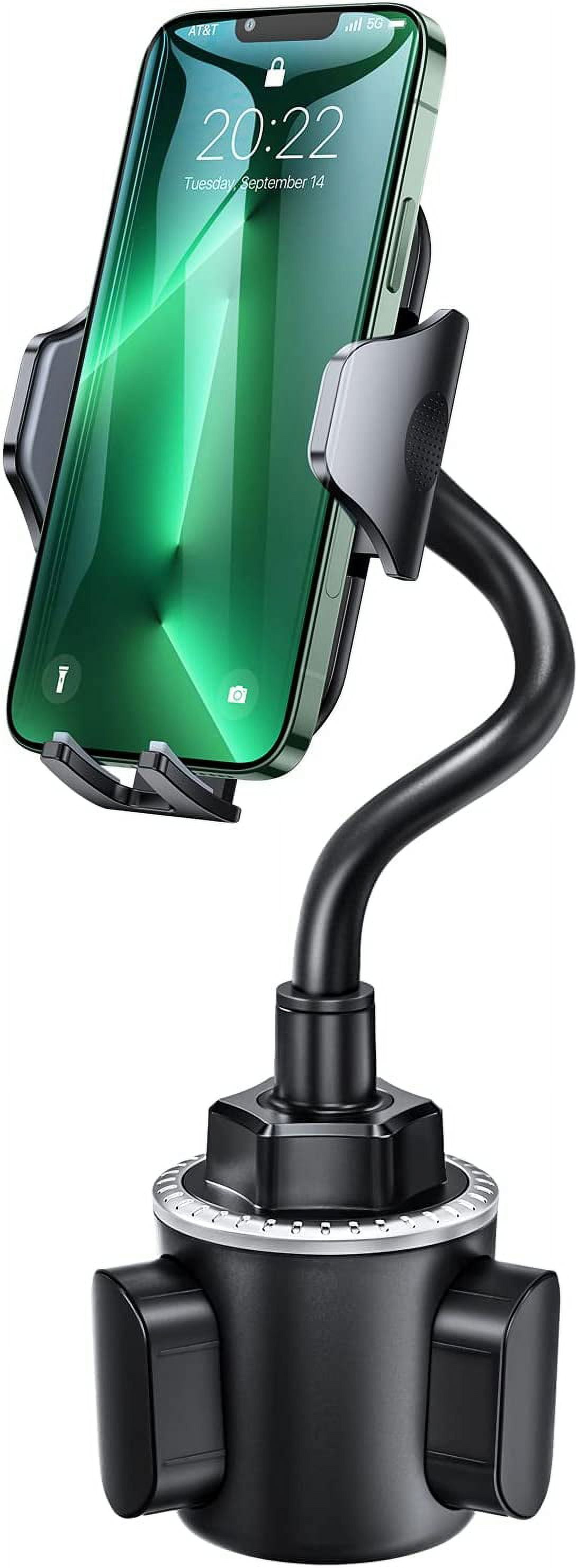 Andobil Upgraded Car Phone Mount - Cup Holder & Vent Clip Combo, Military-Grade Stable, PTFE Material