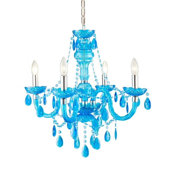 angelo:HOME Fulton Chandelier 4 Light in Candy Blue