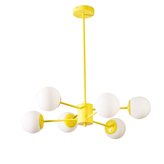angelo:HOME Lloyd 6 Light Chandelier in Meyer Lemon