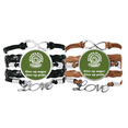 thumbnail image 1 of anger pride possession restraint bracelet hand strap leather wristband double set, 1 of 4